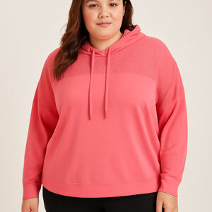 ACX Activewear Flow Mesh Hoodie Pink Long Sleeve 2X Lightweight